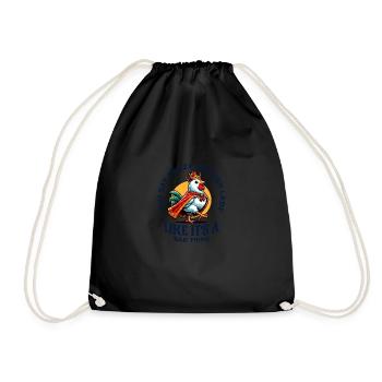 Queen Chicken Crazy Chicken Lady - Drawstring Bag - black - Front