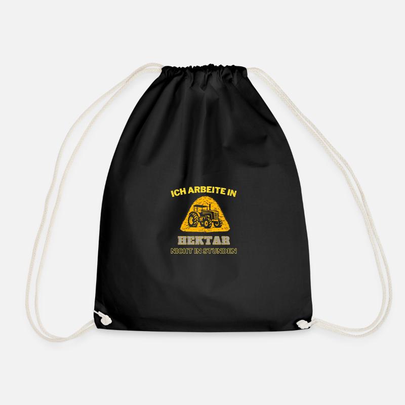 Trekker Farmer Agriculture Agriculture Gift - Drawstring Bag - black