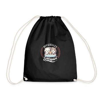 Chemise de nuit officielle Chat Famille Hommes Femmes - Sac de sport léger - noir - Devant