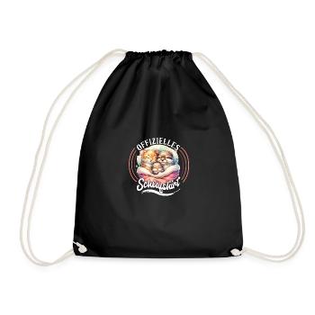 Chemise de nuit officielle Chat Famille Hommes Femmes - Sac de sport léger - noir - Devant
