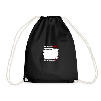 Bike Motorrad Biker Tour 2024 lustige Geschenkidee - Turnbeutel - Schwarz - Vorne