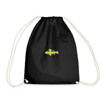 Suède Pêche Pêcheur Pêcheur Pêcheur Idée Cadeau Tshirt - Sac de sport léger - noir - Devant