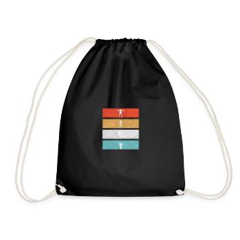 Vintage Style Calisthenics Retro Geschenk - Turnbeutel - Schwarz - Vorne