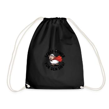 Funny Sheep Board Game Saying - Drawstring Bag - black - Front