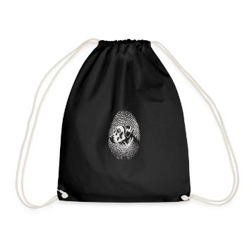 Labrador Fingerprint Creative Labrador - Drawstring Bag - black - Front