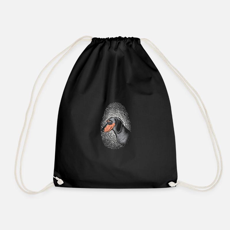Dachshund Fingerprint Creative Dachshund - Turnbeutel - Schwarz