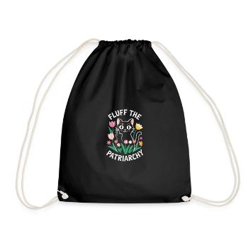 Fluff The Patriarchy Feminist Anti Patriarchy - Turnbeutel - Schwarz - Vorne