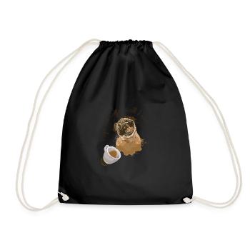 Les seins et le café sont tout ce dont j’ai besoin - Sac de sport léger - noir - Devant