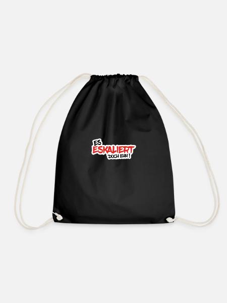 IT IS ESCALING EHH! - Drawstring Bag - black