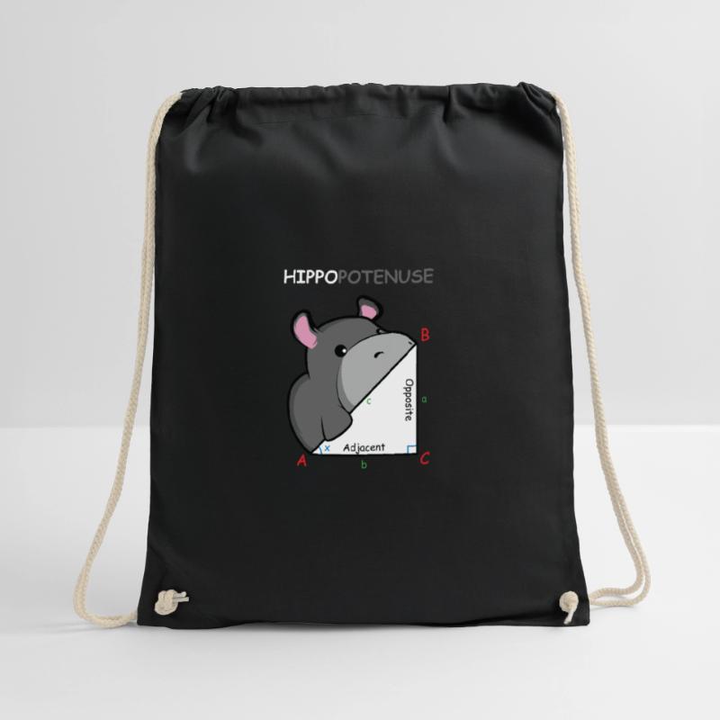 Hippopotenuse Math Genius Gift Drawstring Bag