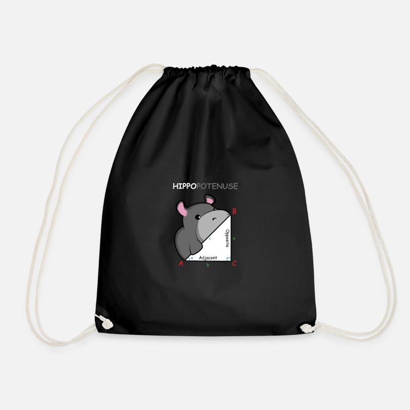 Hippopotenuse Mathe-Genie Geschenk - Turnbeutel - Schwarz