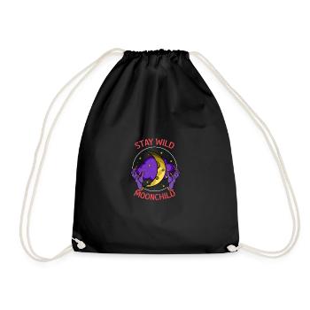 Mondkind Astrologe Gift - Turnbeutel - Schwarz - Vorne