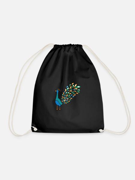 Schöner Pfau Hausmeister Gift - Turnbeutel - Schwarz