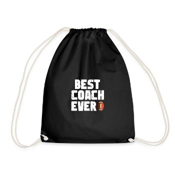 Meilleur entraîneur de tous les temps Cadeau d’entraîneur de football - Sac de sport léger - noir - Devant
