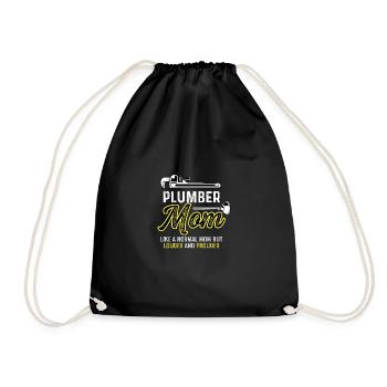 Louder and study. Dedicated Mother Gift - Drawstring Bag - black - Front