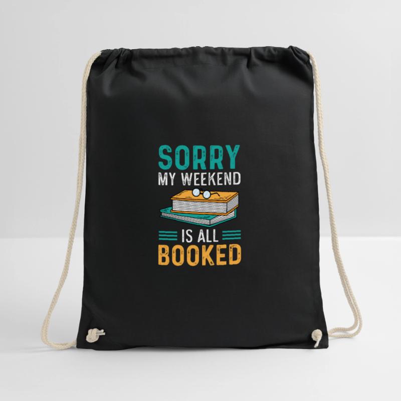 Weekend is booked Avid Reader Gift Drawstring Bag
