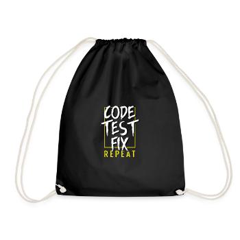 Code test fix. Computer Technician Poison - Drawstring Bag - black - Front