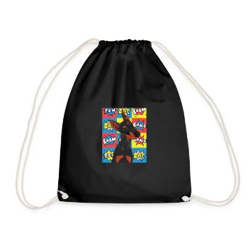 Doberman Pinscher dog Pet Groomer. Poison - Drawstring Bag - black - Front