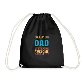 Proud Father Loving Father Poison - Drawstring Bag - black - Front
