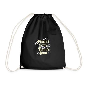 Meine Happy Hour Yogalehrer Gift - Turnbeutel - Schwarz - Vorne