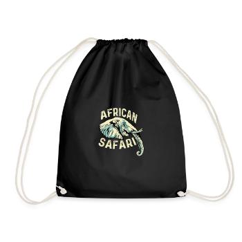 African Safari Animal Lovers Poison - Drawstring Bag - black - Front