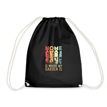 Haus ist Garten Engagierte Mutter Geschenk - Turnbeutel - Schwarz - Vorne