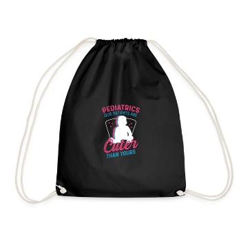 Patients are cute pediatric nurse G - Drawstring Bag - black - Front