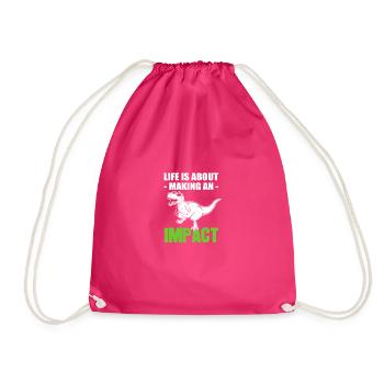 Making an impact Influencer Gift - Drawstring Bag - fuchsia - Front
