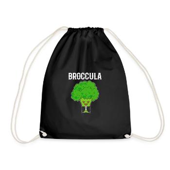 Brokkula Vegetarier Geschenk - Turnbeutel - Schwarz - Vorne