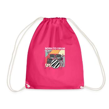 Geboren zu trommeln Entertainer Gift - Turnbeutel - Fuchsia - Vorne