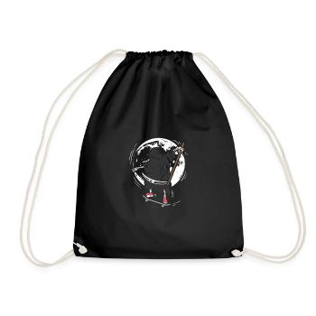 Reaper Skater Athlete Gift - Drawstring Bag - black - Front