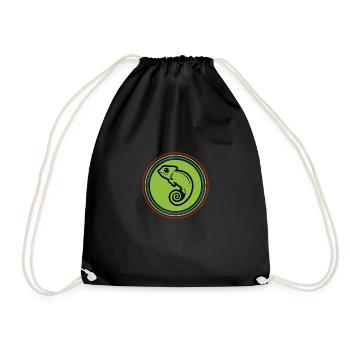 Chameleon Reptiles Caretaker Poison - Drawstring Bag - black - Front