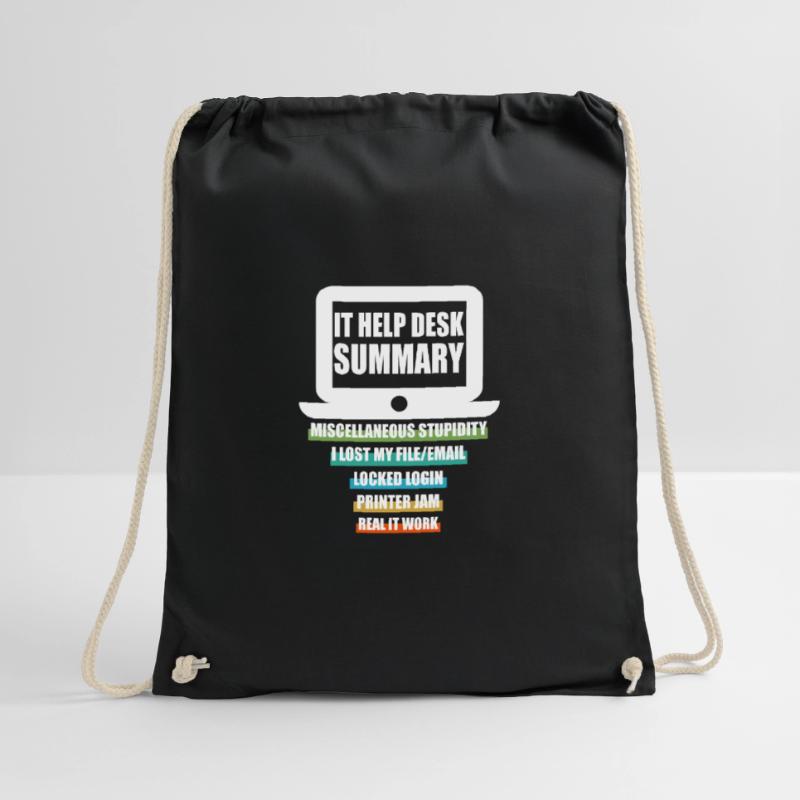 Funny IT Help Desk Tech Support Help Desk Computer Drawstring Bag