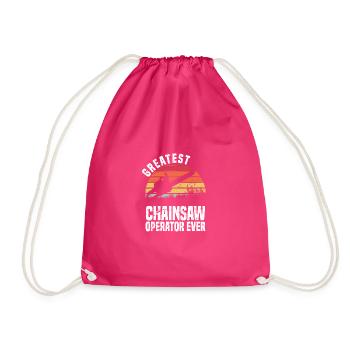 Bûcheron Arboriculteur Arbre Bûcheron La plus grande tronçonneuse - Sac de sport léger - fuchsia - Devant