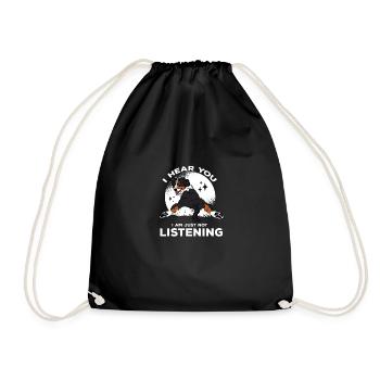 Drôles d’amoureux des chiens vizsla j’entends que vous ni - Sac de sport léger - noir - Devant