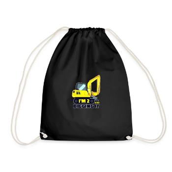 IM 2 et creusez-le Grabger enfants 2 ans 2ème jour - Sac de sport léger - noir - Devant