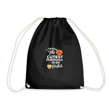 I teach the sweetest pumpkins funny Zi - Drawstring Bag - black - Front