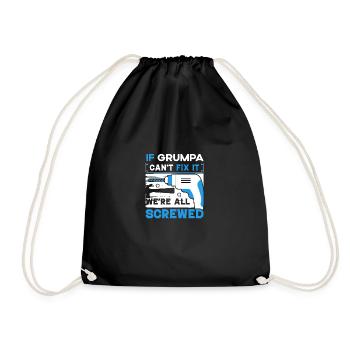 Drôle de dire quand Grumpa ne répare pas - Sac de sport léger - noir - Devant