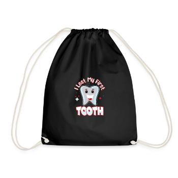 Drôle de citation J’ai mes premières dents ver - Sac de sport léger - noir - Devant