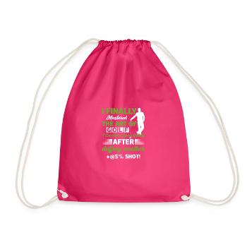 I have finally mastered the art of golf, - Drawstring Bag - fuchsia - Front