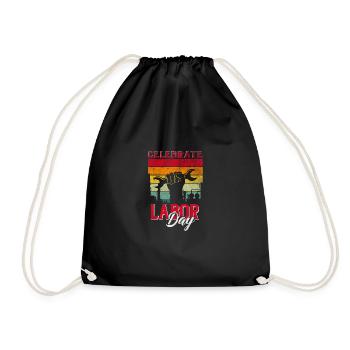 Célébrez la fête du Travail pour les hommes Amusement féminin - Sac de sport léger - noir - Devant