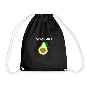 Avocat - Annonce de grossesse Mère Mamacado - Sac de sport léger - noir - Devant