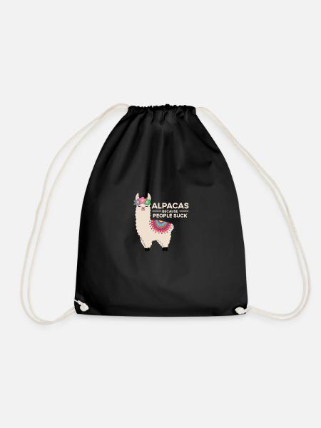 Alpagas parce que les gens Lama Pun cite des blagues mèmes s - Sac de sport léger - noir