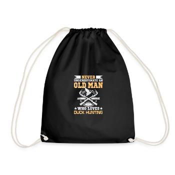 Ne sous-estimez jamais un vieil homme qui - Sac de sport léger - noir - Devant