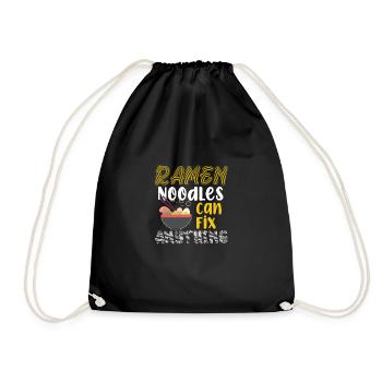 Ramen Noodles Can Fix Everything - Ramen Nud - Drawstring Bag - black - Front