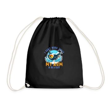 Drôle de citation Je ne peux pas travailler aujourd’hui, mon - Sac de sport léger - noir - Devant