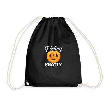 Feel Knotty Soft Pretzel Love Pretzels Foodie Foo - Sac de sport léger - noir - Devant