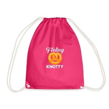 Feel Knotty Weiche Brezel Liebe Brezeln Foodie Foo - Turnbeutel - Fuchsia - Vorne