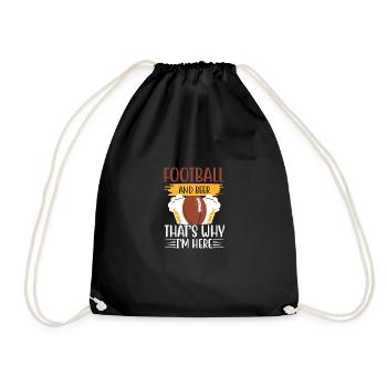 Le football et la bière, c’est pourquoi je suis en queue ici - Sac de sport léger - noir - Devant