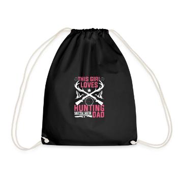Cette fille aime partager des filles avec son père. - Sac de sport léger - noir - Devant